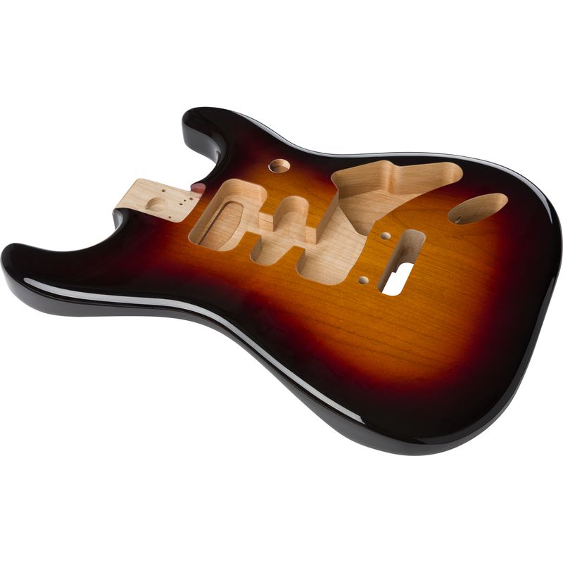 Fender Deluxe Series Stratocaster HSH Alder Body - 2-Point Bridge Mount,  3-Color Sunburst