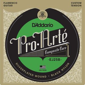 D'Addario EJ25B Pro-Arte Classical Guitar Strings - Flamenco - Black Nylon Composite