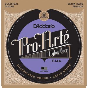 D'Addario EJ44 Pro-Arte Silverplated Wound Clear Nylon Classical Guitar Strings - Extra-Hard Tension