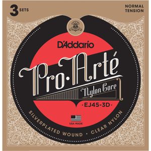 D'Addario EJ45 Pro-Arte Nylon Classical Guitar Strings - 3 Pack