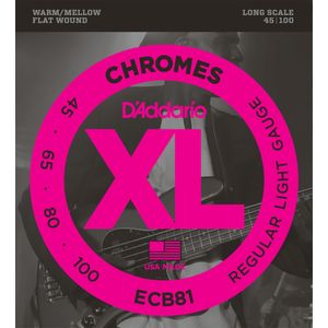 D'Addario ECB81 Chromes Bass Guitar Strings - Regular Light, Long Scale