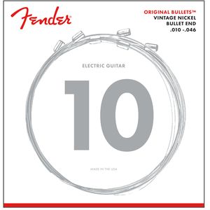 Fender 3150 Original Bullets Guitar Strings - Bullet Ends, Vintage Nickel, 10-46