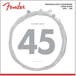 Fender 9050 Stainless Flatwound Bass Strings - Long, 45-100