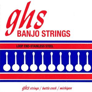 GHS Strings - Mandolin Banjo 4-String Bango Strings - Stainless Steel Light - Loop End