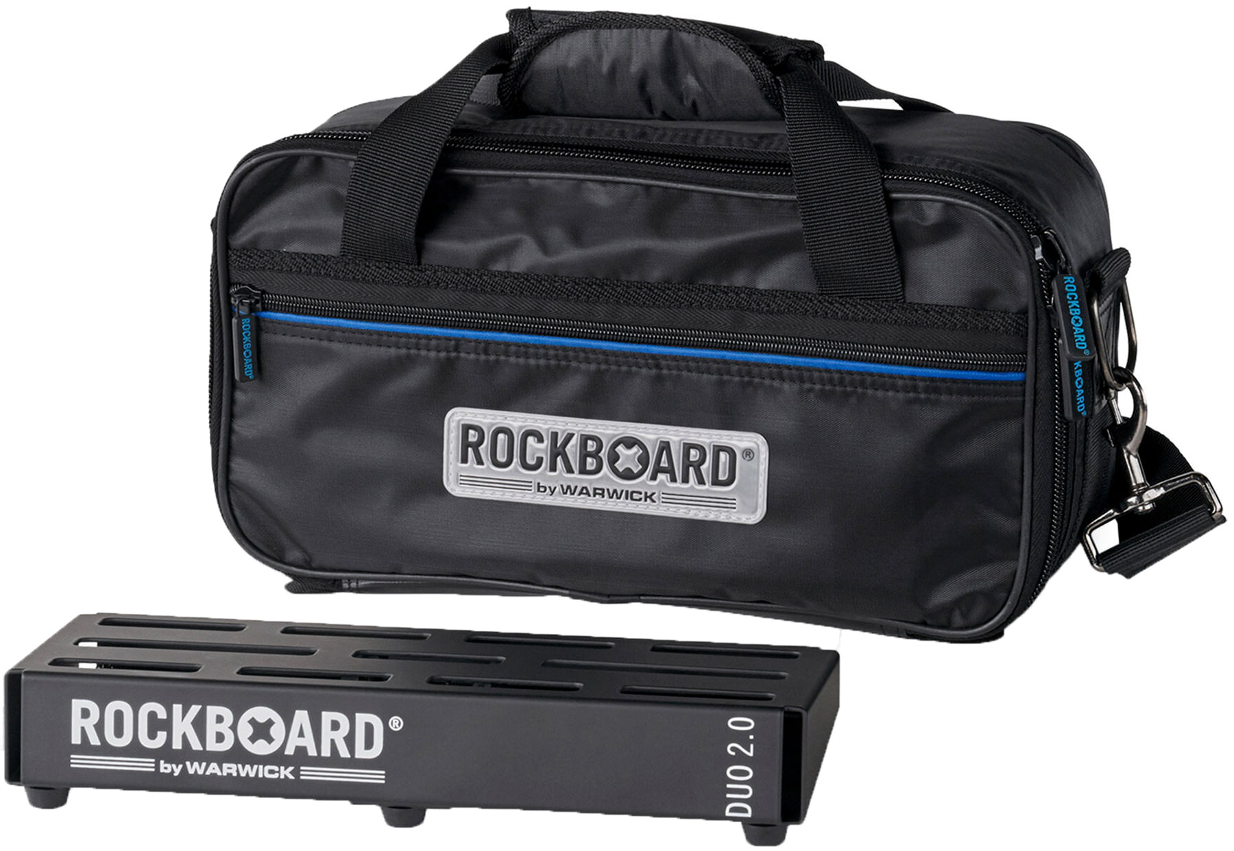 RockBoard by Warwick DUO 2.0 Pedalboard with Gig Bag