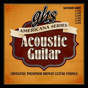 Strings Acoustic GHS GHS-S425 Americana-Acou Gtr - Light Gau