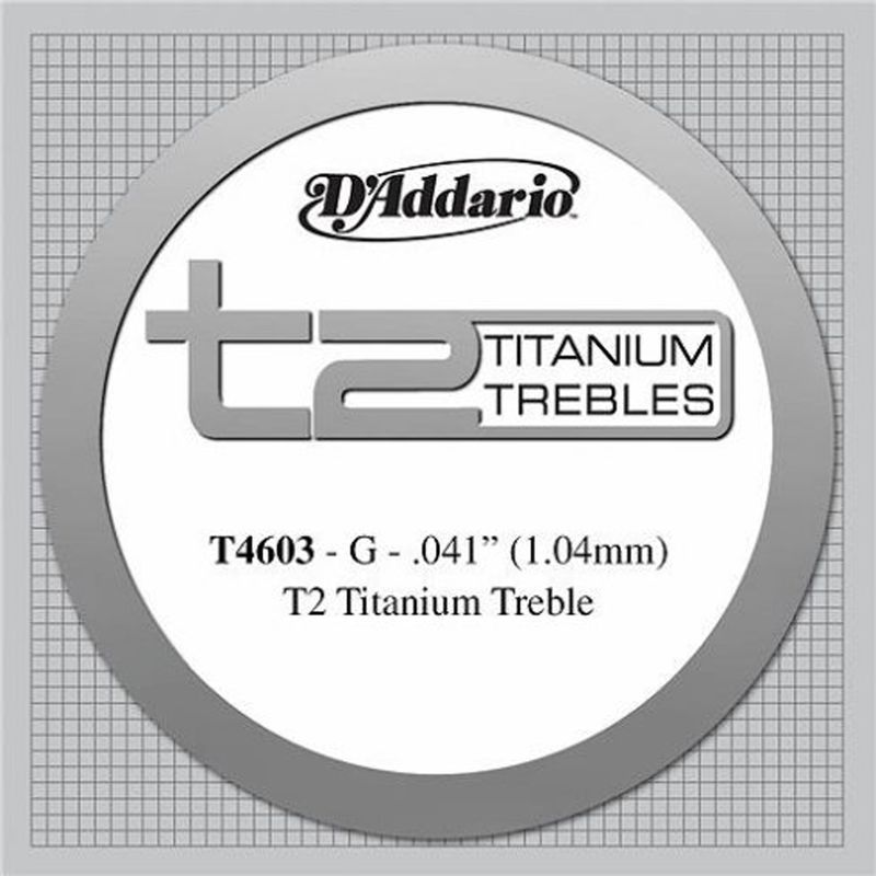 D Addario T2 Titanium Single Classical Guitar Strings Hard 41