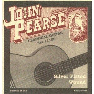 John Pearse JP1100 Classical Guitar Strings - Standard, Silver Plated Wound