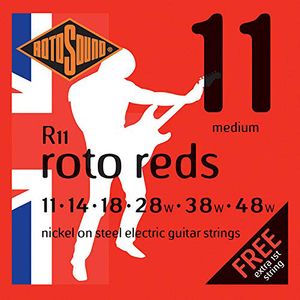 Rotosound Roto Reds Electric Guitar Strings - Medium, 11-48