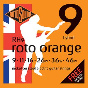 RotoSound RH9 Roto Orange Hybrid Guitar Strings - 9-46