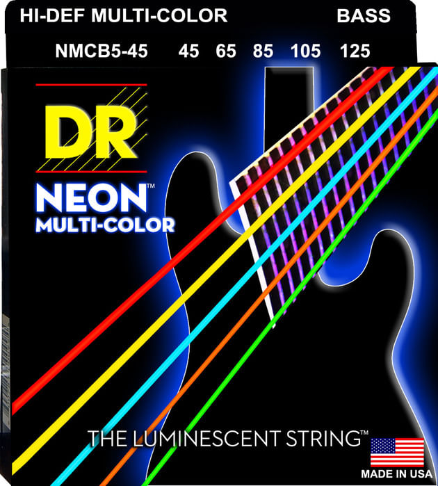 DR Strings NMCB5-45 Multi-Color 5-String Bass Strings - Medium, 45-125 -  Cosmo Music