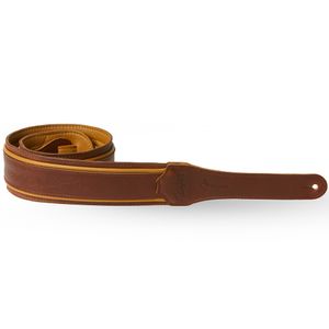 Taylor Nouveau Leather Guitar Strap - Brown/Butterscotch, 2-1/2"