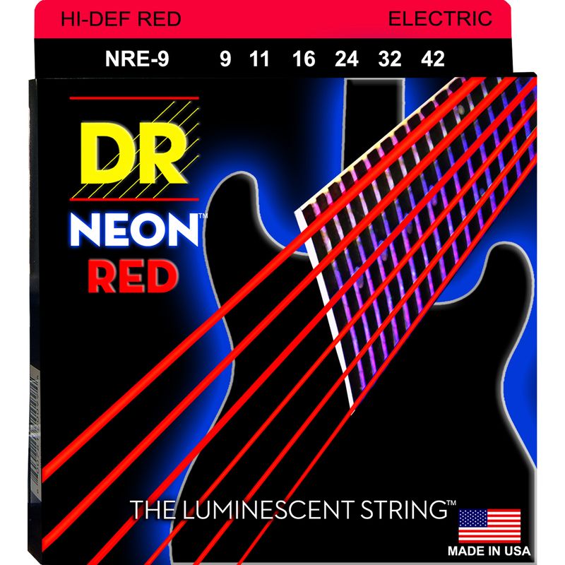 Strings Electric DR NRE 9 46 Hi Def Neon Red 9 46 Cosmo Music