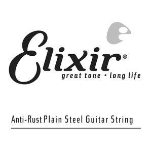 Elixir Anti-Rust Plain Steel Acoustic Guitar String - .009