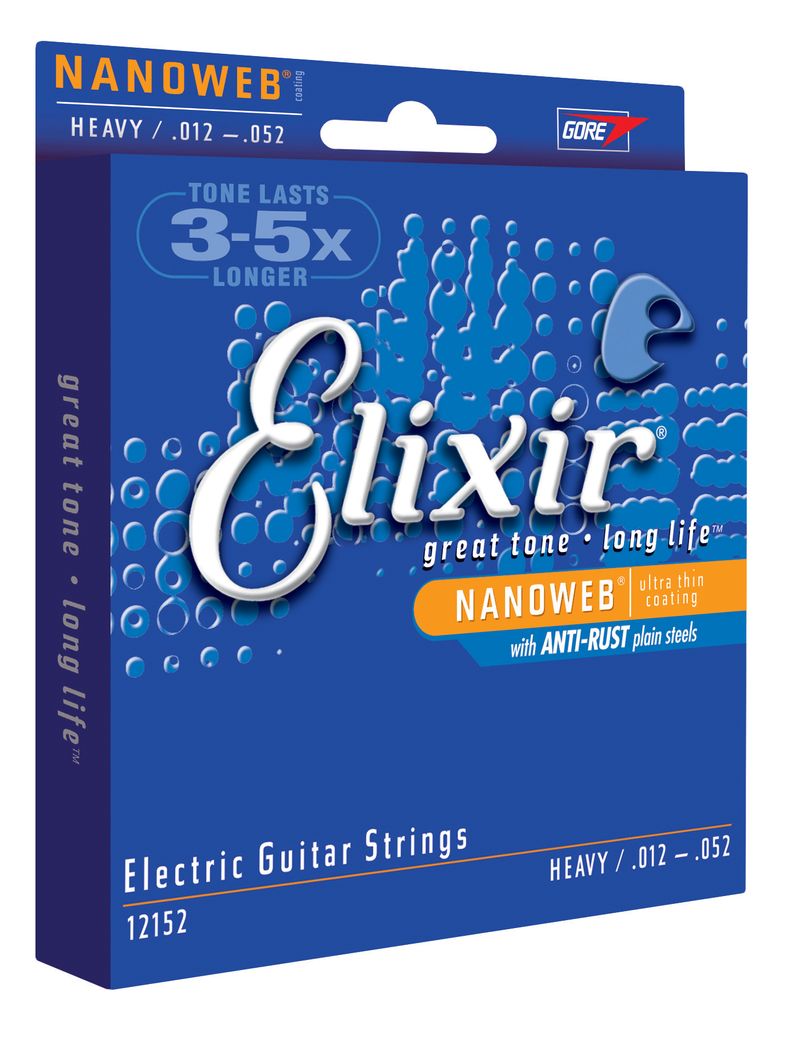 Elixir Electric Guitar Strings with Nanoweb Coating Heavy 12 52