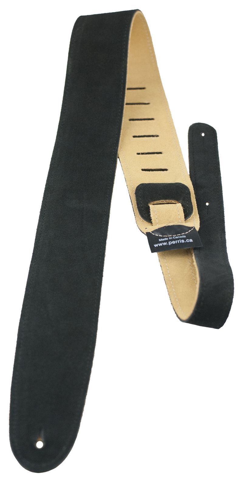 Black suede on sale guitar strap