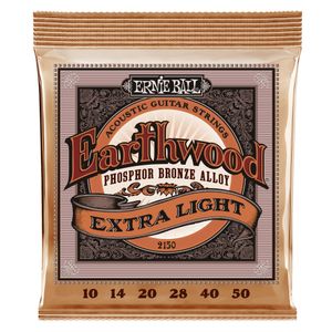 Ernie Ball Earthwood Phosphor Bronze Acoustic Guitar Strings - Extra Light