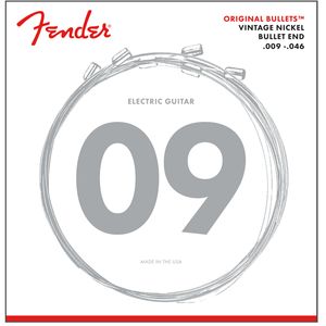 Fender 3150 Original Bullets Electric Guitar Strings - Pure Nickel, Bullet Ends, 9-46