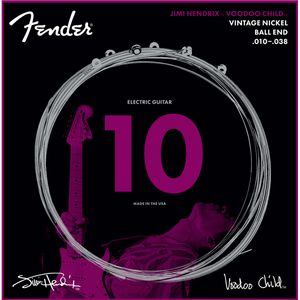 Fender Jimi Hendrix Voodoo Child Electric Guitar Strings - Ball End, Vintage Nickel, 10-38