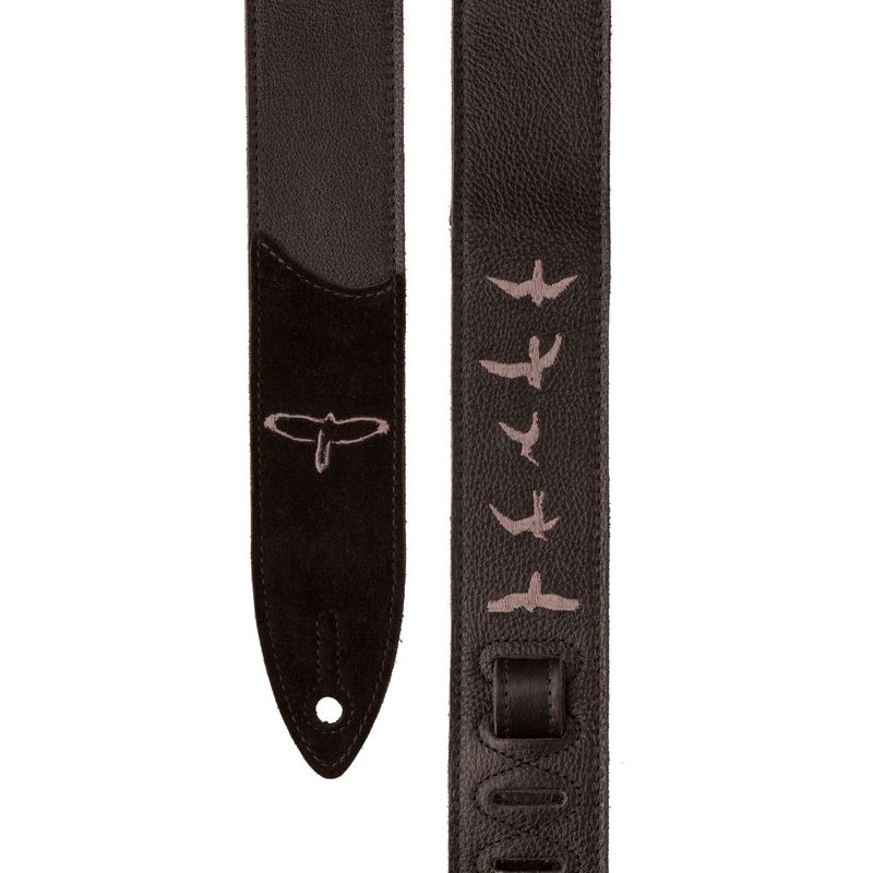 Leather Guitar Strap - Black