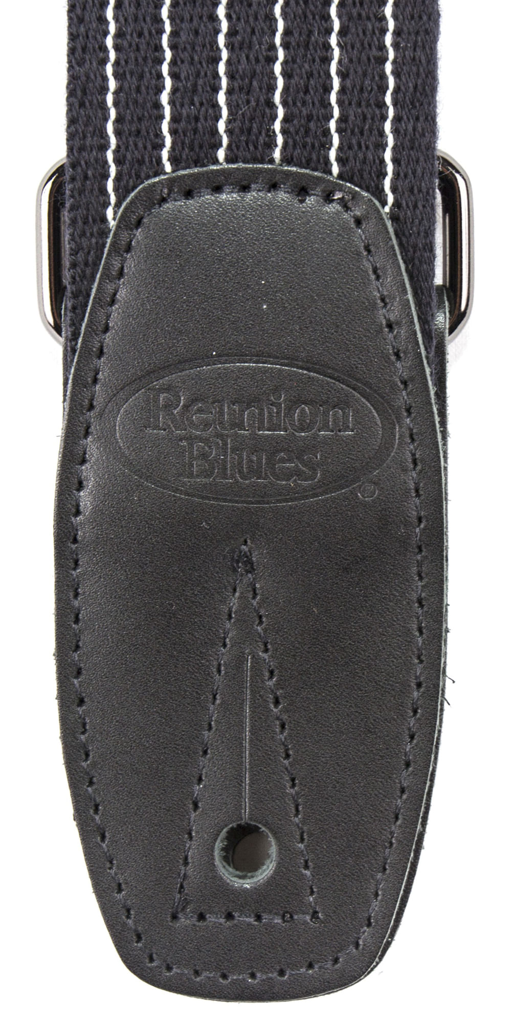 Reunion Blues Merino Wool Guitar Strap Black Pinstripe