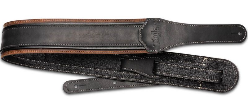 Taylor American Dream Leather Guitar Strap - Brown/Black - Cosmo Music