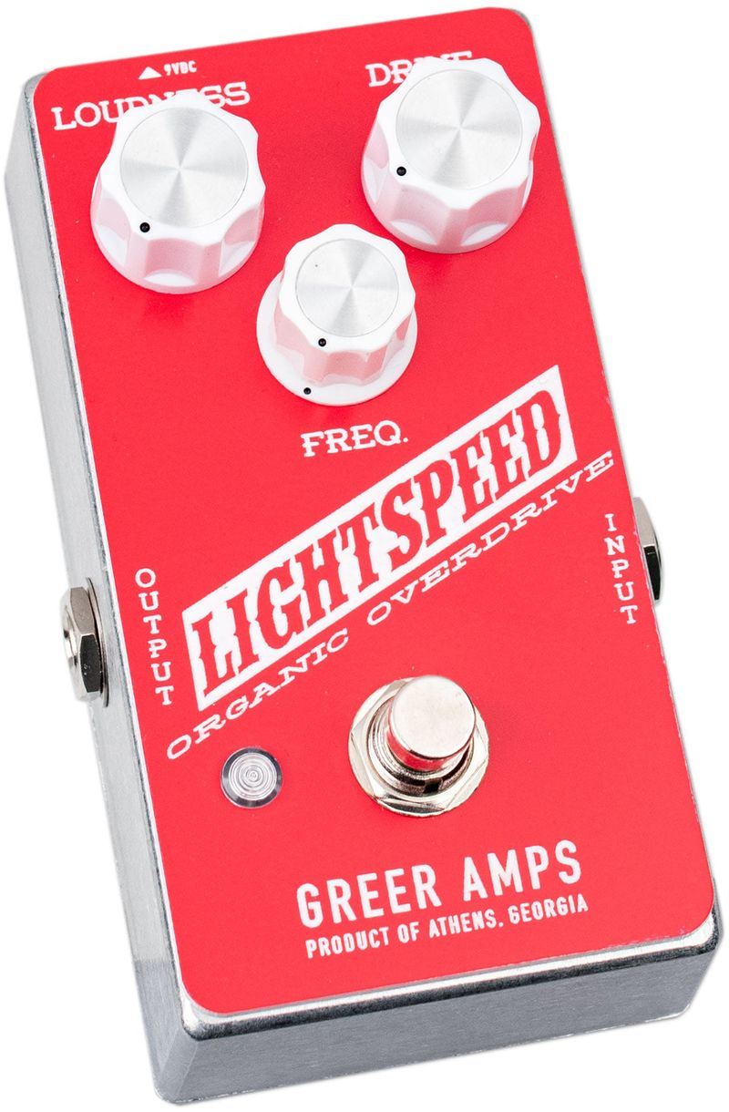 Greer Amps Lightspeed Organic Overdrive Pedal - Red - Cosmo Music