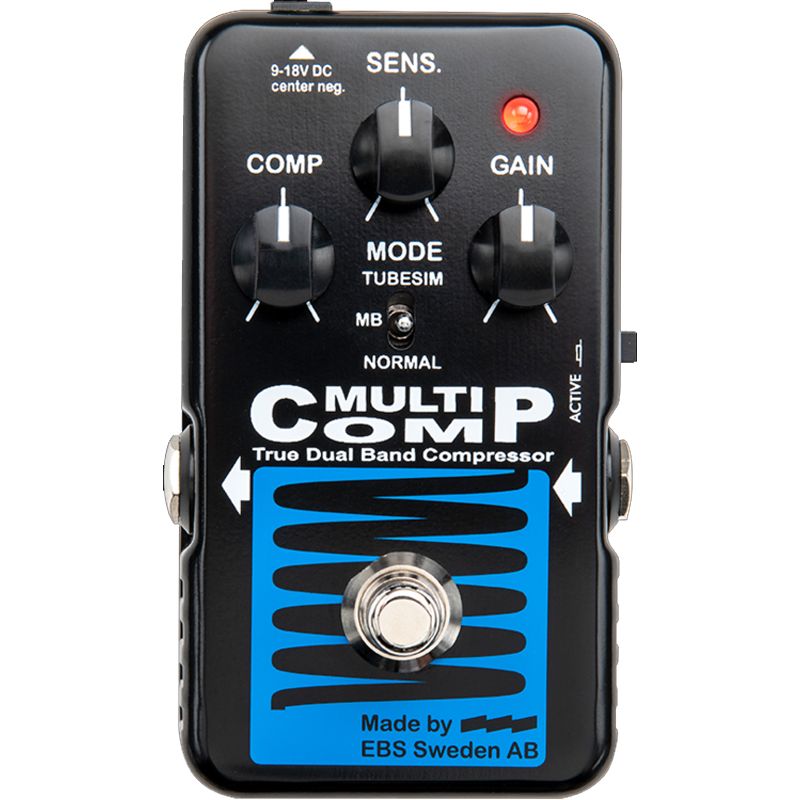 EBS MultiComp Blue Label Compressor Pedal - Cosmo Music