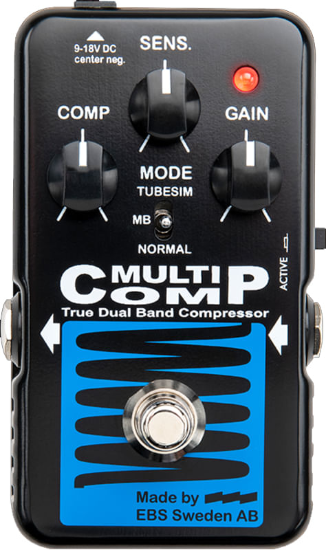 EBS MultiComp Blue Label Compressor Pedal - Cosmo Music