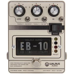 Walrus Audio EB-10 Preamp/EQ/Boost Pedal - Cream