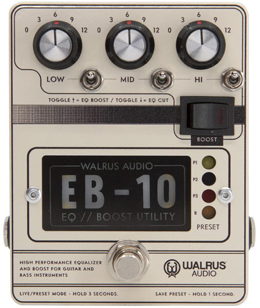 Walrus Audio EB-10 Preamp/EQ/Boost Pedal - Cream