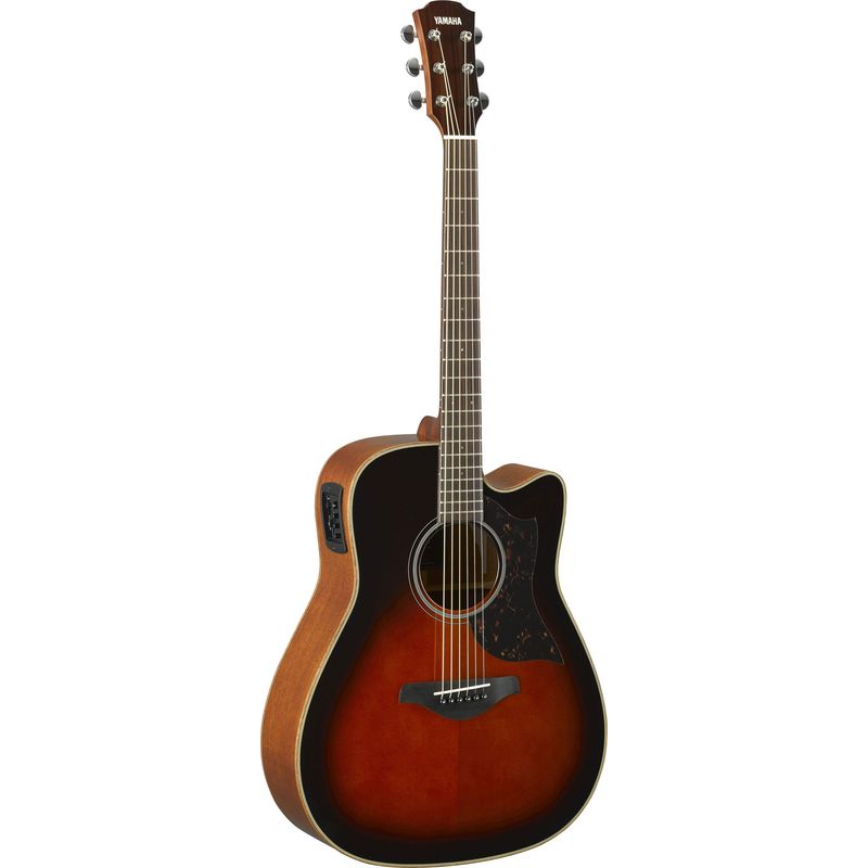 Yamaha A1M Cutaway Acoustic-Electric Guitar - Tobacco Brown