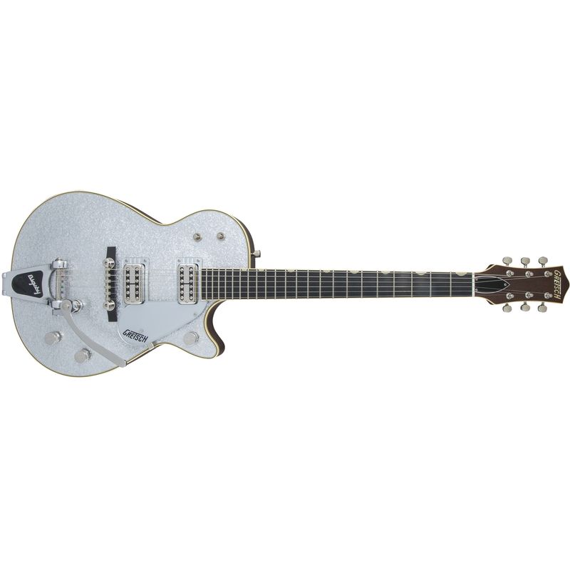 Gretsch G6129T-59 Vintage Select '59 Silver Jet Electric Guitar - Ebony,  Silver Sparkle