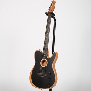 Fender American Acoustasonic Telecaster - Ebony, Black