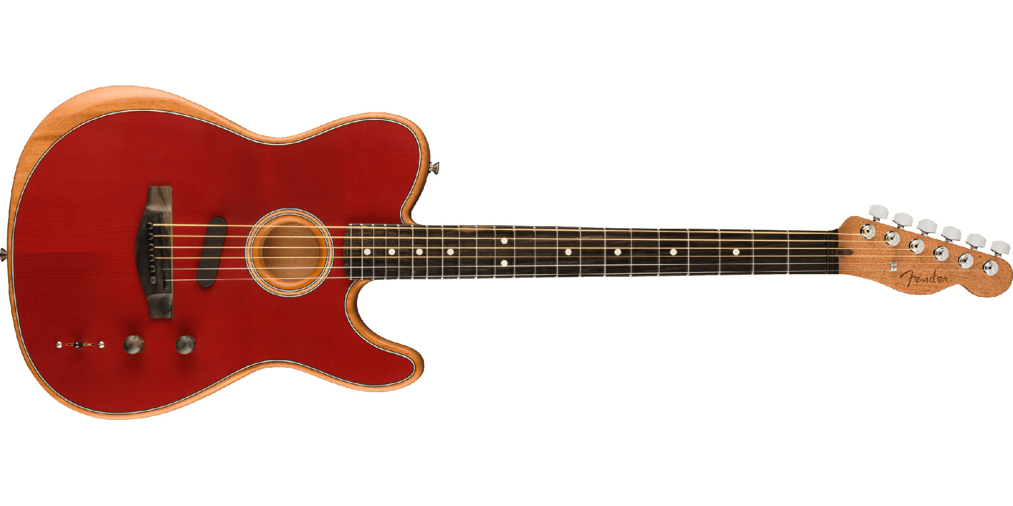 Fender American Acoustasonic Telecaster - Ebony, Crimson Red 