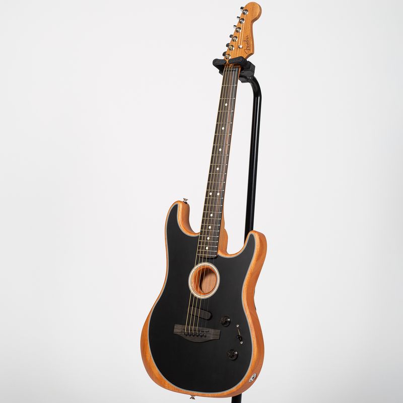 Fender American Acoustasonic Stratocaster - Ebony, Black | Cosmo Music - Cosmo Music Fender American Acoustasonic Stratocaster - Ebony, Black | Cosmo Music - Cosmo Music