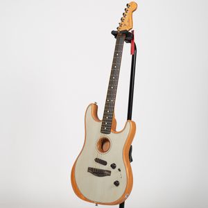 Fender American Acoustasonic Stratocaster - Ebony, Transparent Sonic Blue