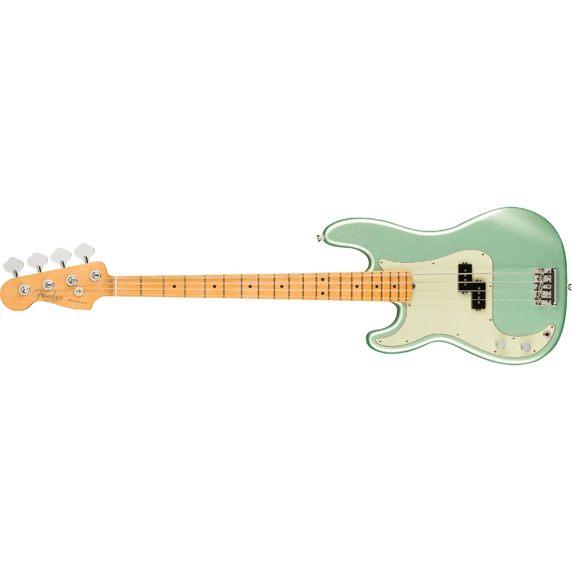 Fender American Professional II Precision Bass - Maple, Mystic Surf Green,  Left