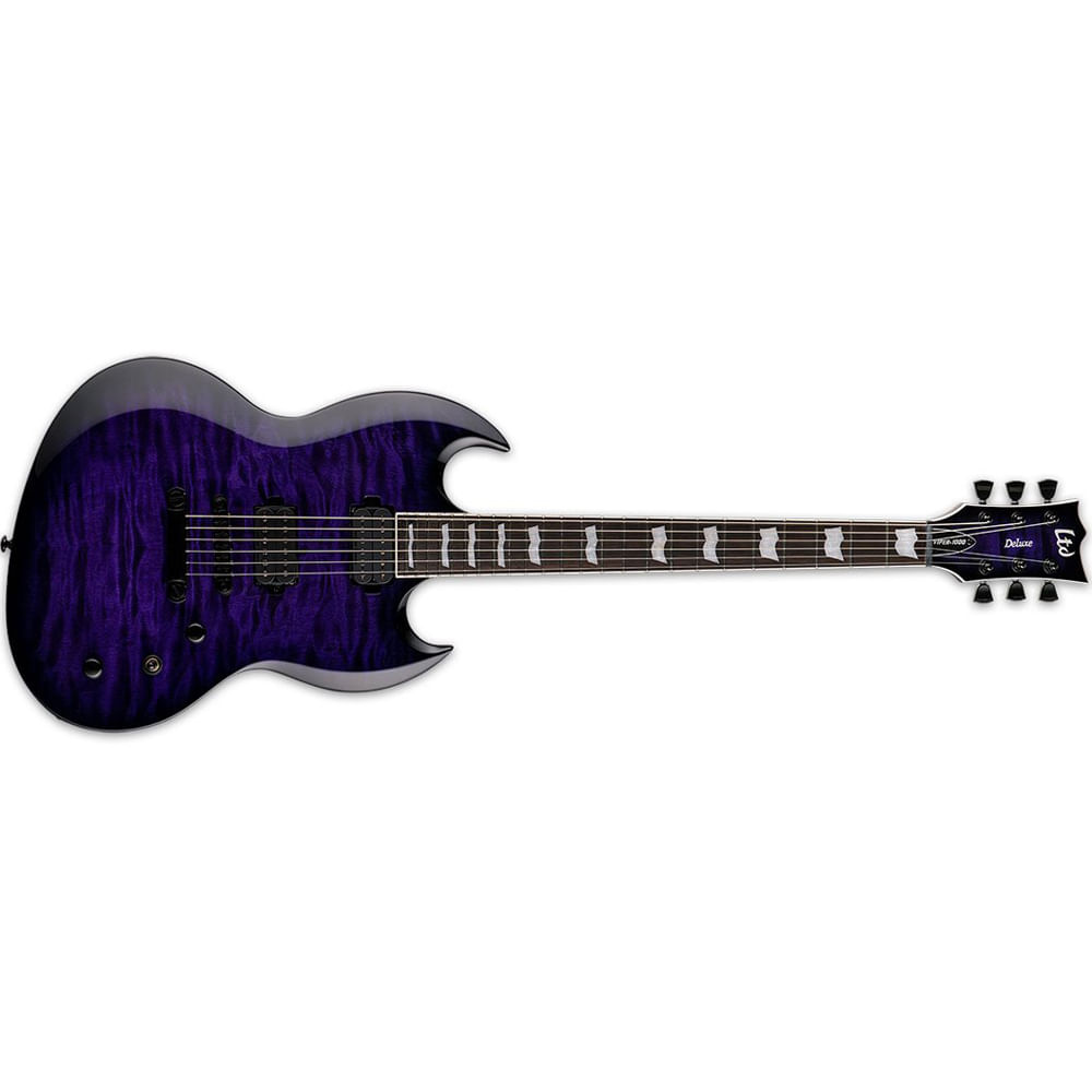 ESP LTD Viper-1000 Electric Guitar - See Thru Purple Sunburst 