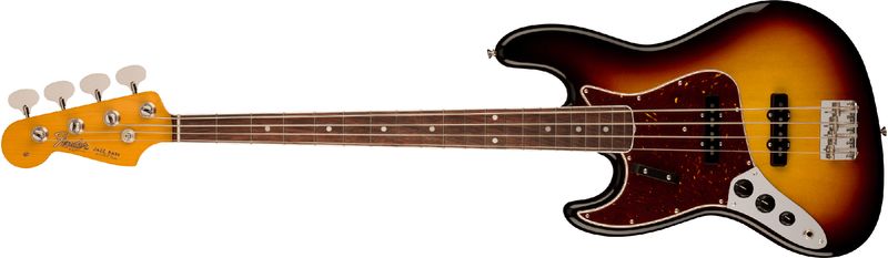 Fender American Vintage II 1966 Jazz Bass - Rosewood, 3-Color Sunburst, Left