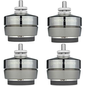 IsoAcoustics GAIA III Isolation for Speakers - Dark Chrome, 4 Pack