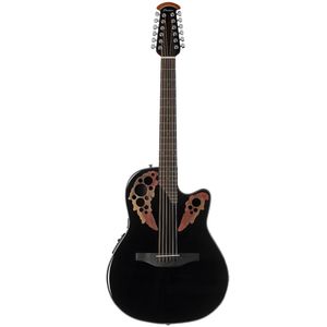 Ovation Celebrity Elite 12 String Acoustic-Electric Guitar - Black