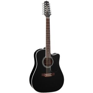 Takamine EF381SC 12-String Dreadnought Acoustic - Black