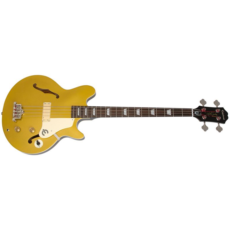Epiphone Jack Casady Signature Bass Guitar Metallic Goldtop Cosmo Music