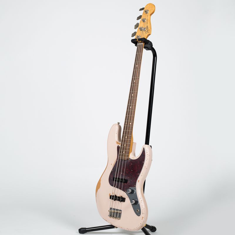Fender Flea Jazz Bass - Rosewood, Roadworn Shell Pink