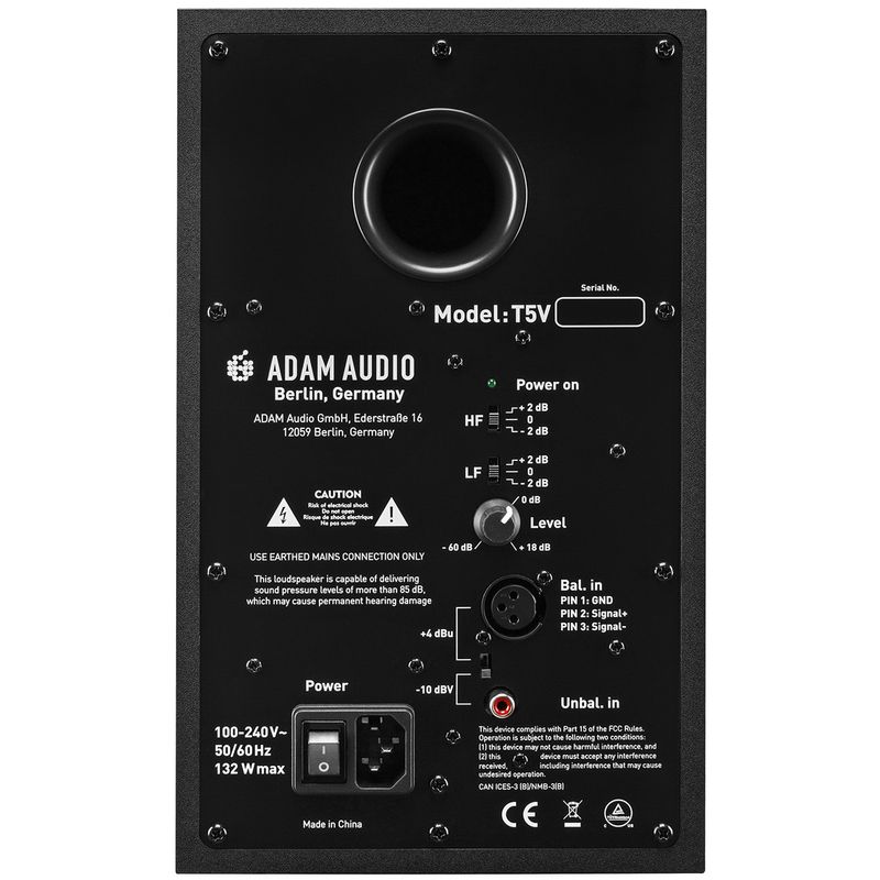 Adam T5V Active Studio Monitor - Single - Cosmo Music