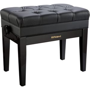 Roland RPB-500PE Piano Bench with Adjustable Cushioned Seat and Storage Compartment - Polished Ebony