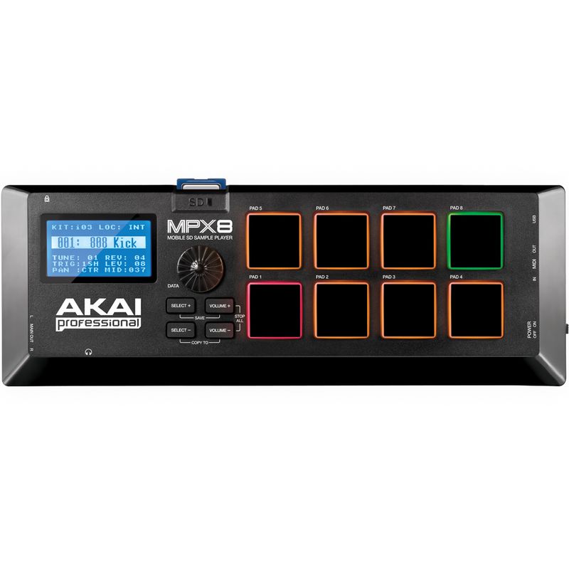 Akai Professional MPX8 SD Sample Pad Controller - Cosmo Music