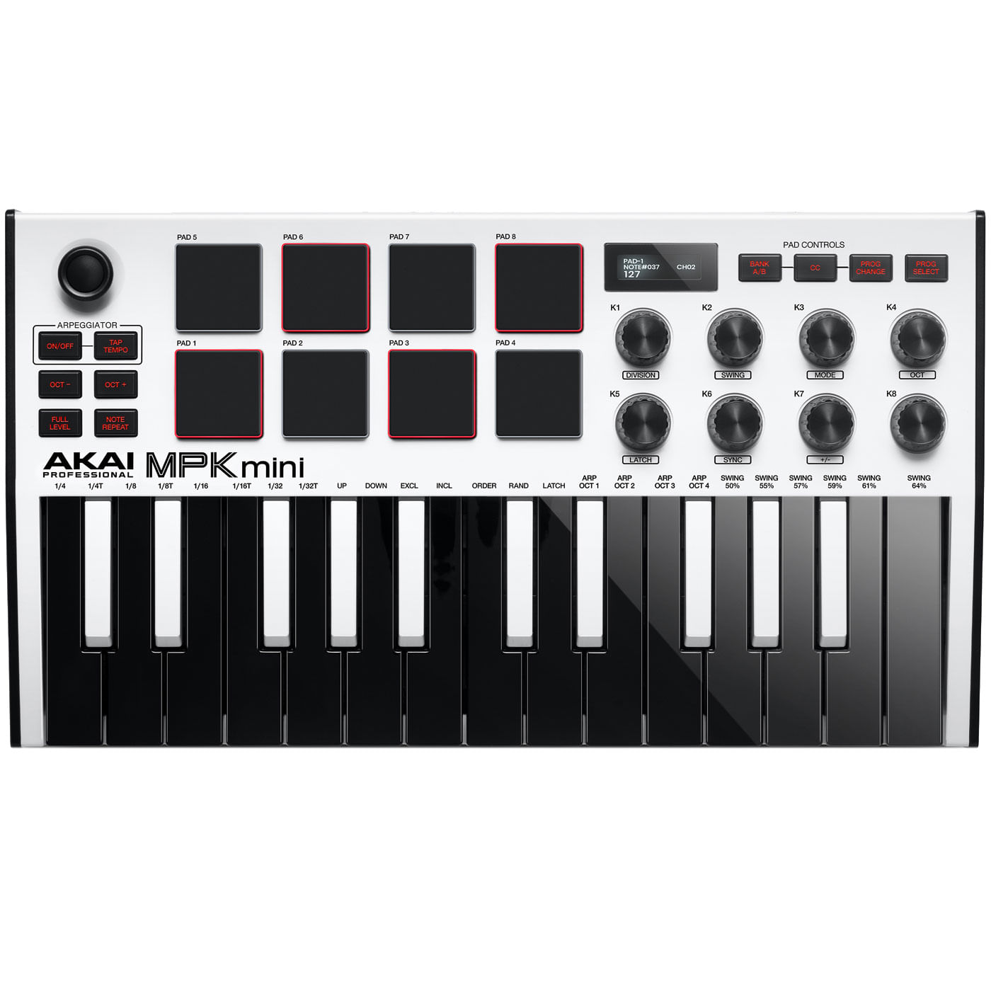 Akai MPK Mini MK3 Controller - White - Cosmo Music