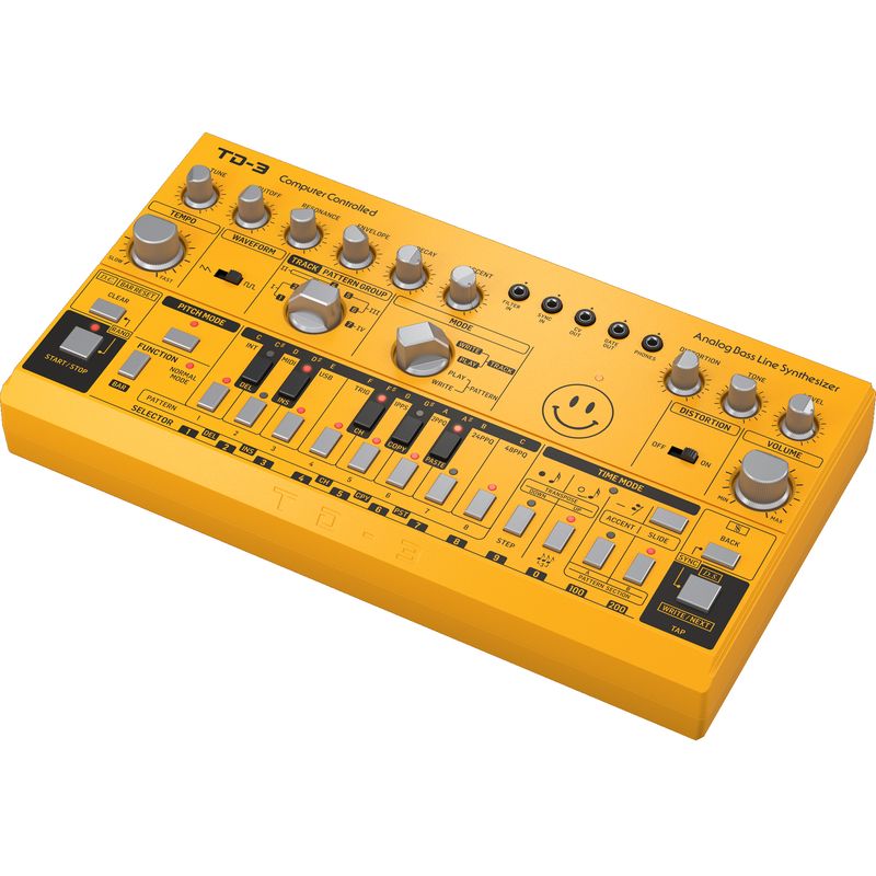 Behringer TD-3-AM Analog Bass Line Synthesizer - Yellow - Cosmo Music